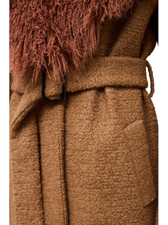 Epuzer Epuzer Cappotto di transizione Studio 70 Wool Marrone Standard Fit