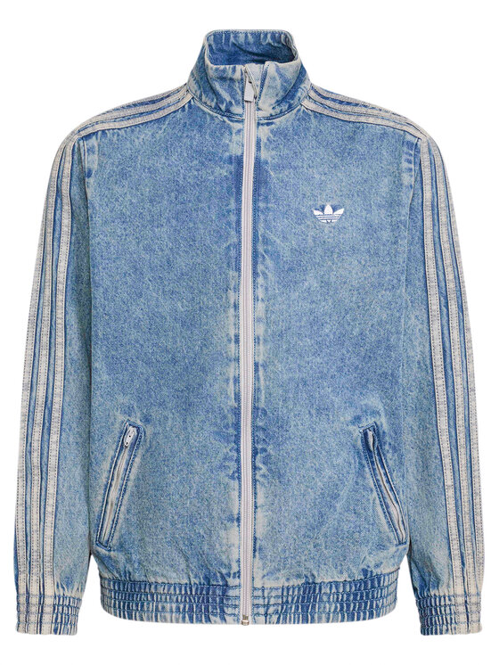 adidas adidas Kurtka jeansowa Firebird Loose Denim Track Top KR6530 Niebieski Regular Fit
