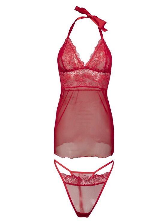 DKaren Lingerie DKaren Lingerie Komplet bielizny Arizona Czerwony Classic Fit