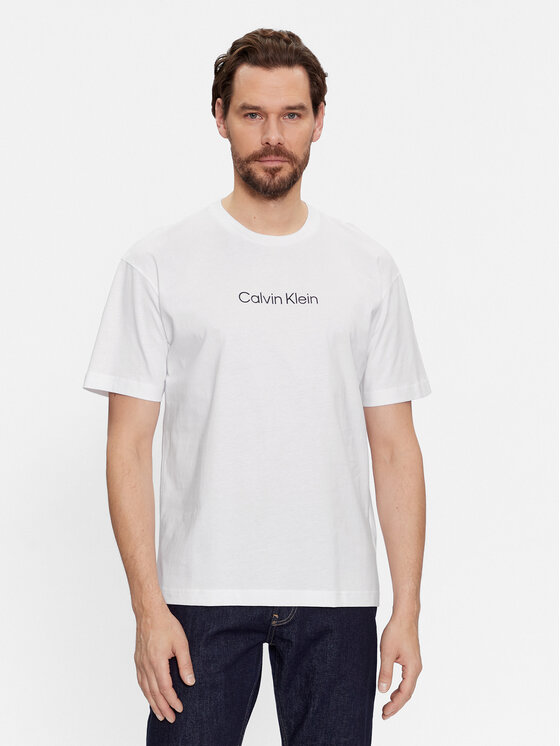 Fit T-Shirt Klein Weiß Hero K10K111346 Regular Calvin