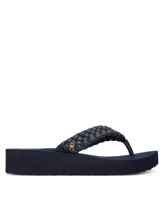 Tommy Hilfiger Tommy Hilfiger Flip-flops Th Wedge Cornrow Beach Sandal FW0FW09037 Sötétkék
