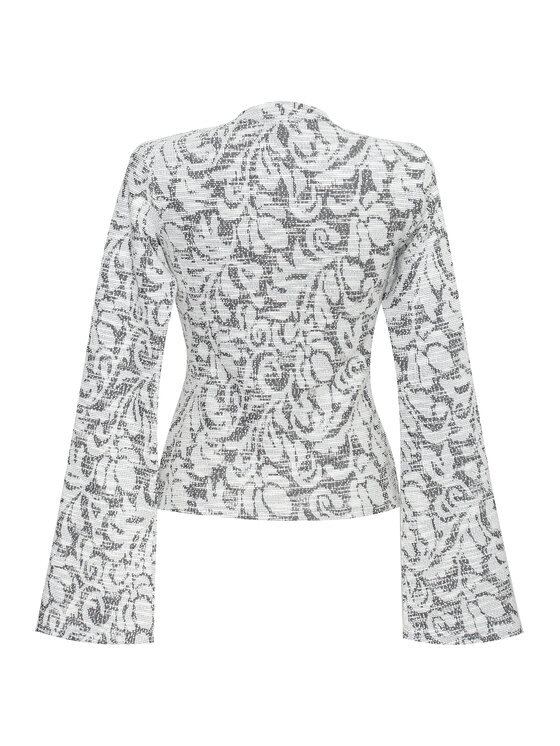 Magda Matyja Magda Matyja Bluzka PALAZZO LONGSLEEVE TOP Szary Fitted Fit