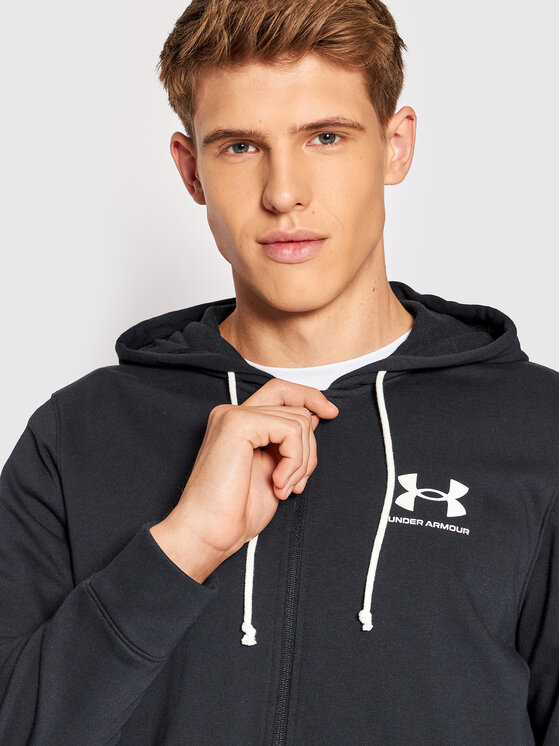Under Armour Under Armour Bluza Rival Terry Full-Zip 1370409 Czarny Loose Fit