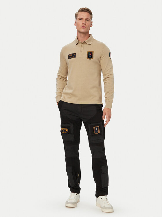 Aeronautica Militare Aeronautica Militare Poloshirt 262PO1941UJ00703 Beige Regular Fit