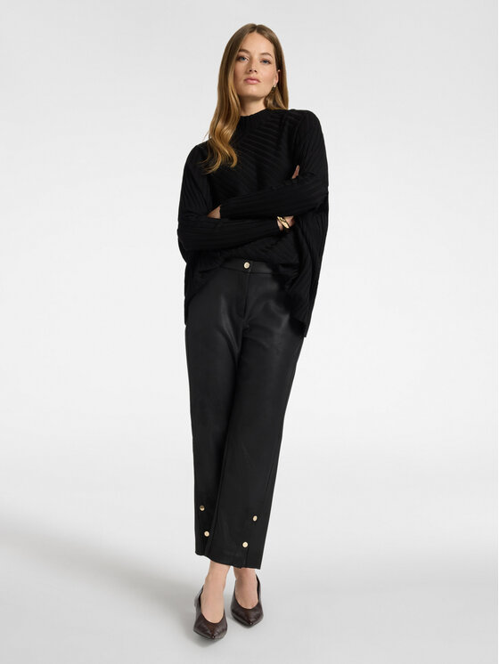 Elena Mirò Elena Mirò Spodnie materiałowe P056P000584N033 Czarny Cropp Fit