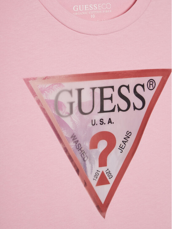 Guess Guess T-Shirt J5GI34 K6YW4 Różowy Oversize