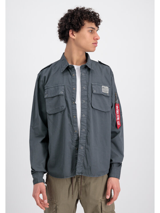 Alpha Industries Alpha Industries Košile AI.138420-684-3XL Šedá Regular Fit