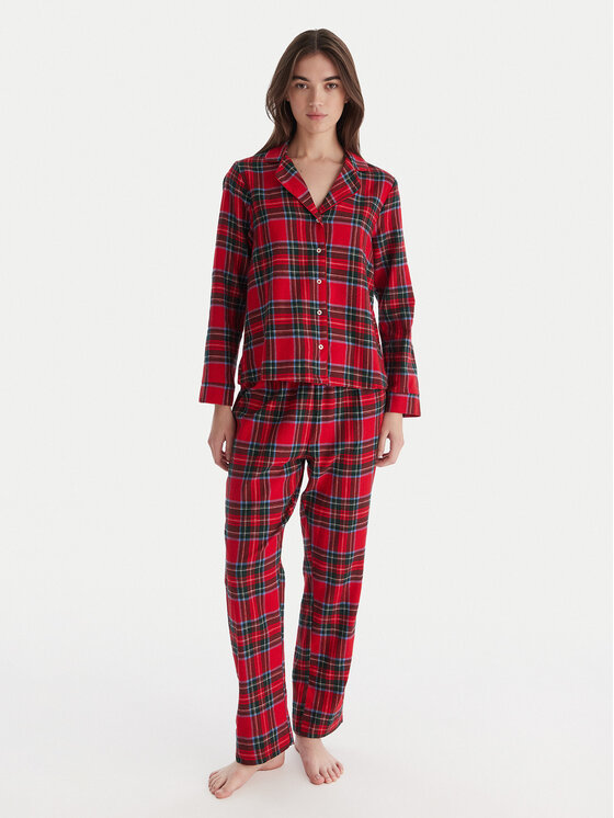 Hunkemöller Piżama 302782 Czerwony Regular Fit