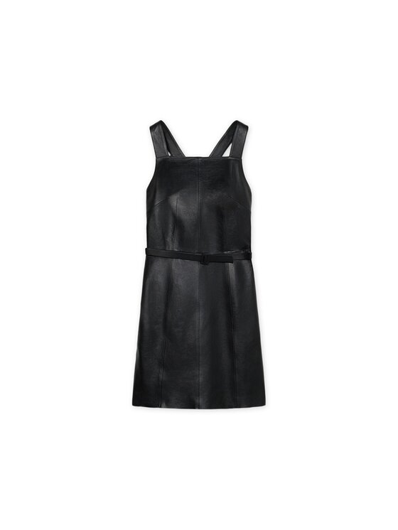 Trussardi Trussardi Sukienka skórzana 7876A001827N033 Czarny A-Line Fit