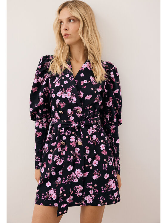 BIZUU BIZUU Sukienka codzienna GEORGINA Czarny Standard Fit