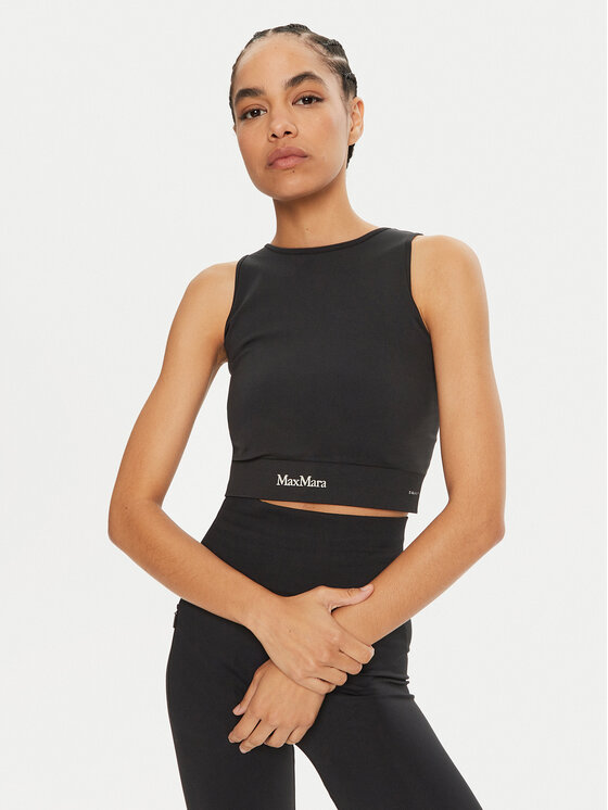 Max Mara Leisure Max Mara Leisure Marškinėliai Urago 2426366208 Juoda Slim Fit