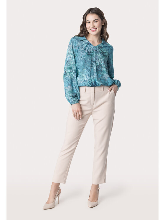 QUIOSQUE QUIOSQUE Dámské kalhoty 3UM002 Béžová Regular Fit