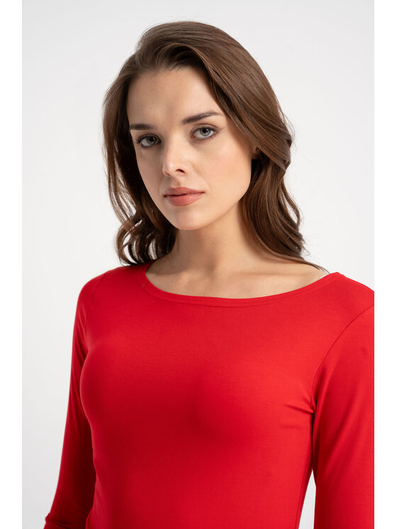 CLICK CLICK Μπλουζάκι 10-6956 Κόκκινο Fitted Fit