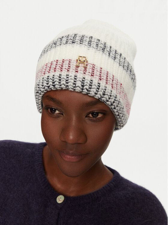 Tommy Hilfiger Tommy Hilfiger Căciulă Th Varsity Ski AW0AW16636 Écru