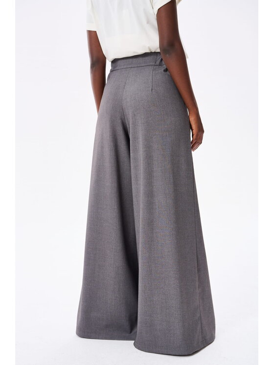 blue shadow blue shadow Spodnie damskie Vida Szary Regular Fit