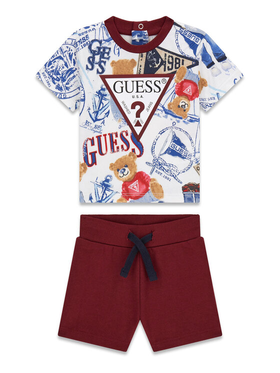 Guess Guess Комплект тишърт и панталонки I6RG08 K8HM4 Бордо Regular Fit