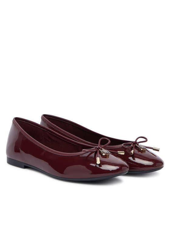 Tommy Hilfiger Tommy Hilfiger Μπαλαρίνες Th Charm Patent Ballerina FW0FW09481 Μπορντό
