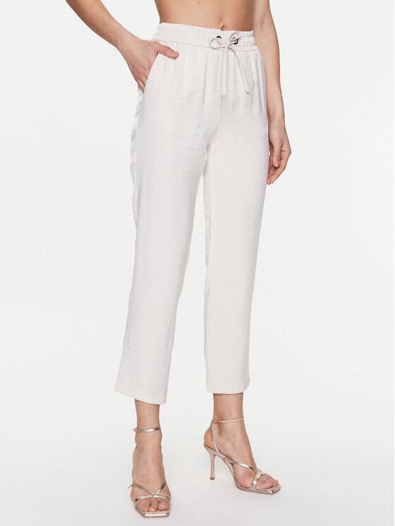 Liu Jo Liu Jo Kalhoty z materiálu WA3272 T3406 Écru Regular Fit