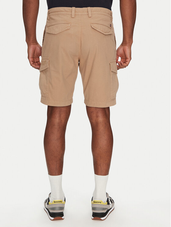 Napapijri Napapijri Шорти от плат N-Deline NP0A4HOT Бежов Regular Fit