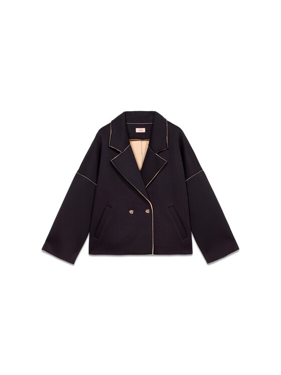 Oltre Oltre Cappotto 8140J000207N0Z4 Blu Regular Fit