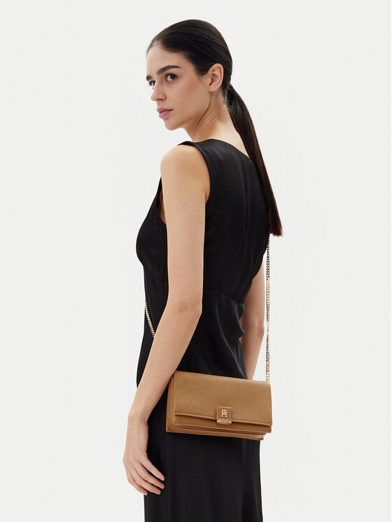 Tommy Hilfiger Tommy Hilfiger Käekott Th Her Flap W/Chain AW0AW17403 Beež