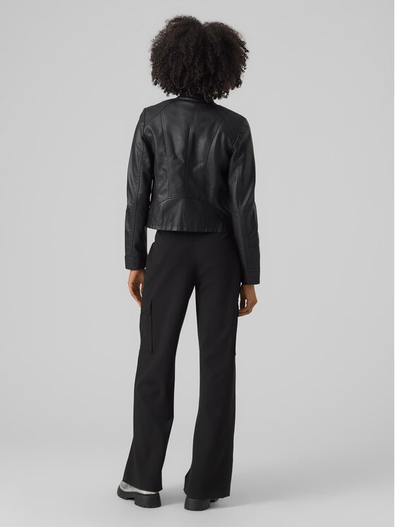 Vero Moda Vero Moda Geacă din imitație de piele Favodona 10288555 Negru Regular Fit