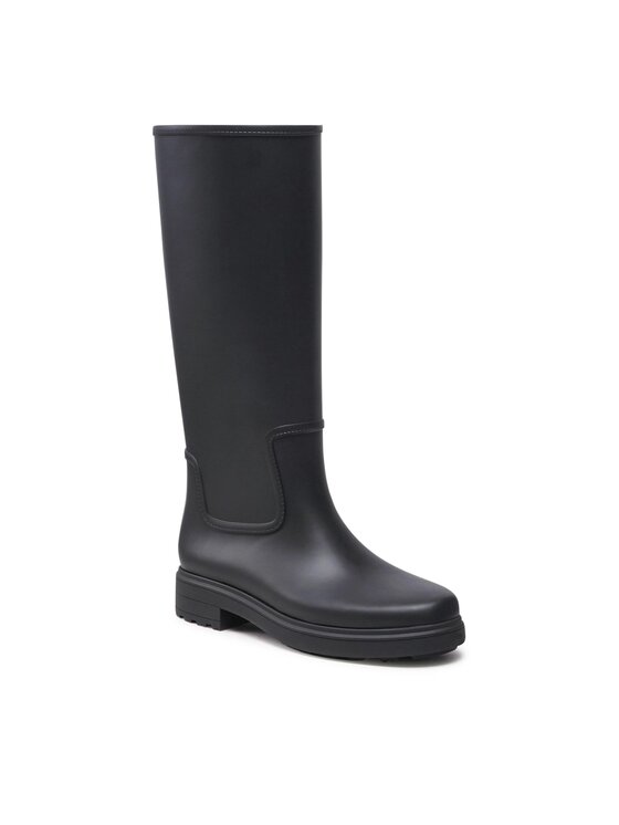 Wellington Rain Boot Knee W/Flc HW0HW01265 Nero