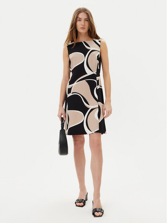 DKNY DKNY Koktejlové šaty DD5N3H47 Černá Regular Fit