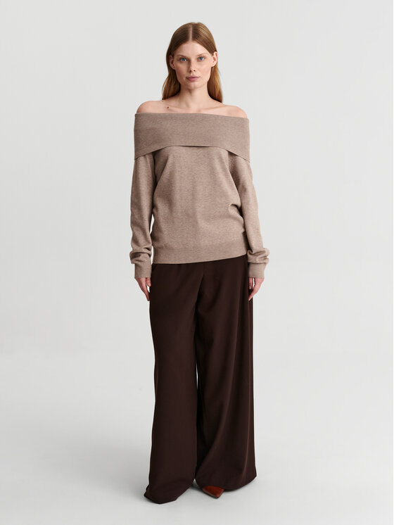 TATUUM TATUUM Sweter SELENA Beżowy Classic Fit