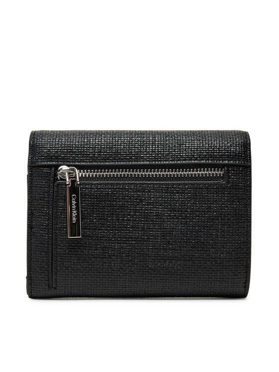 Calvin Klein Calvin Klein Mali ženski novčanik Ck Daily Medium Trifold_Tex K60K612945 Crna