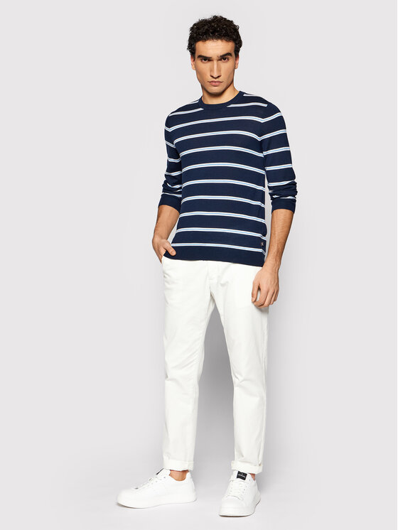 MICHAEL Michael Kors MICHAEL Michael Kors Megztinis Striped CF96KW02DG Tamsiai mėlyna Regular Fit