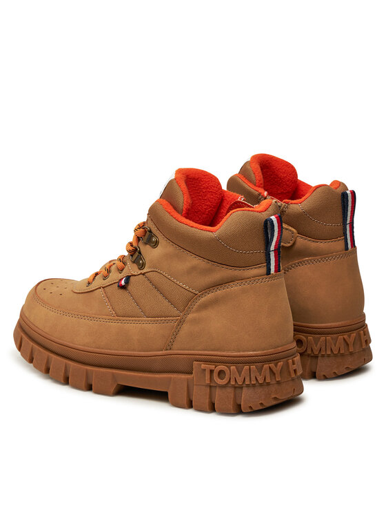 Tommy Hilfiger Tommy Hilfiger Gležnjarji Lace-Up Bootie T3X5-33707-1492 S Rjava
