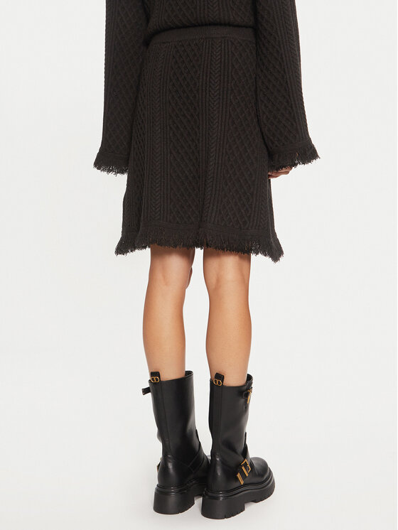 Karen by Simonsen Karen by Simonsen Fustă trapez Rollana 10105197 Negru Loose Fit