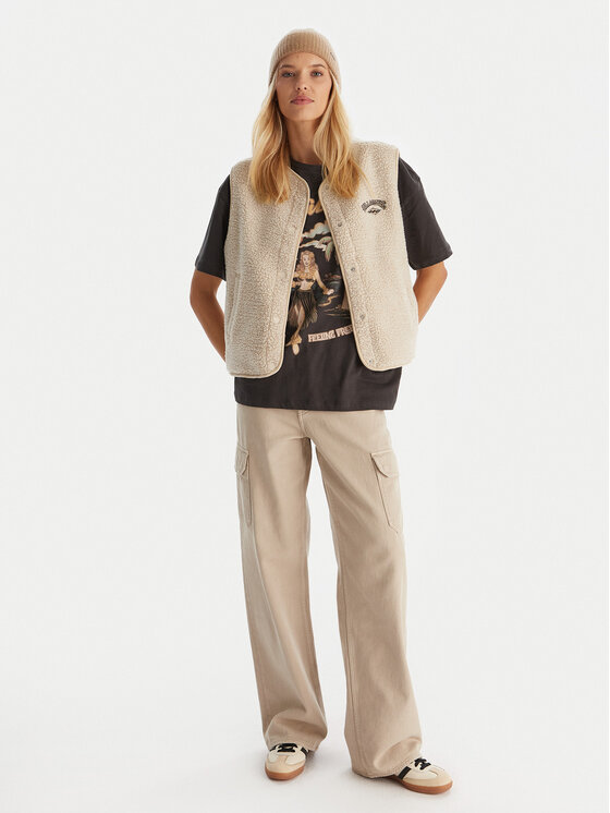 Billabong Billabong Brezrokavnik Be Happy Vest EBJPF00118 Écru Regular Fit