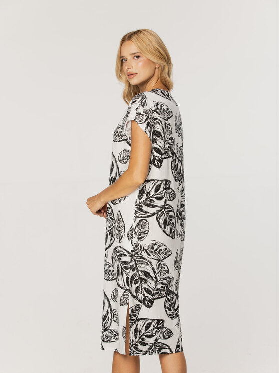 Willsoor Willsoor Sukienka letnia 67820 Biały A-Line Fit
