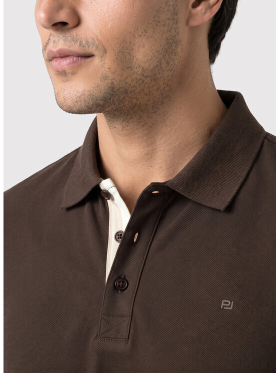 Pako Lorente Pako Lorente Polo P26WN-TX-007 Brązowy Regular Fit