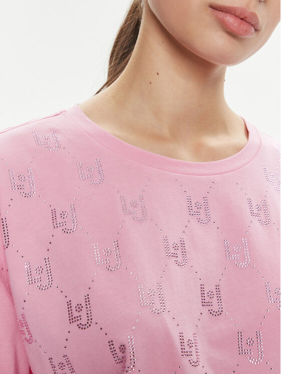 Liu Jo Liu Jo Тишърт Moda M/C MA4326 J5904 Розов Relaxed Fit