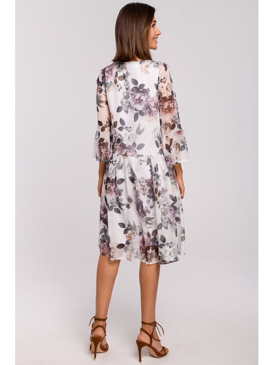 Stylove Stylove Každodenné šaty S214 Biela Regular Fit