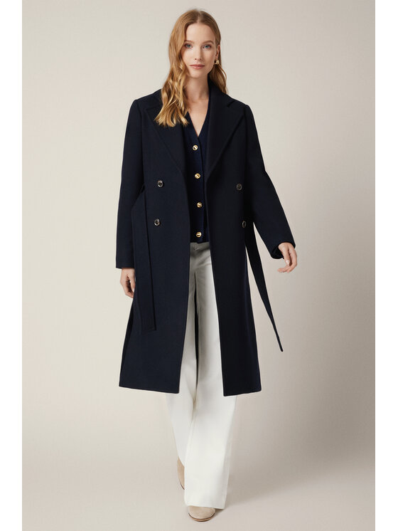 Lancerto Lancerto Płaszcz Lunaris PC073225000007 Granatowy Regular Fit