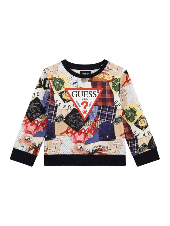 Guess Kids Guess Kids Bluza 176197 Złoto bicolour Classic Fit
