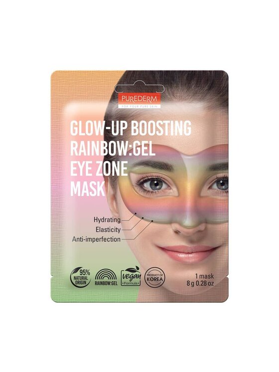 Purederm Purederm Glow-Up Boosting Rainbow wegańska hydrożelowa maska na oczy 8g Pielęgnacja na dzień