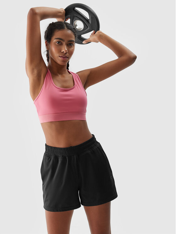 4F 4F Αθλητικό σορτς 4FWSS24TFSHF386-20S Μαύρο Regular Fit