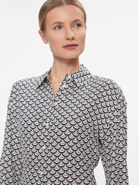 Tommy Hilfiger Tommy Hilfiger Košulja Seal Aop Fluid Modern Shirt WW0WW40753 Crna Regular Fit