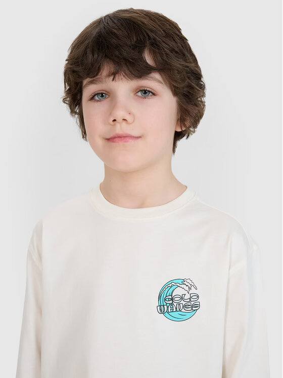 4F 4F Longsleeve 4FJWSS25TLONM435-11S Bianco Oversize