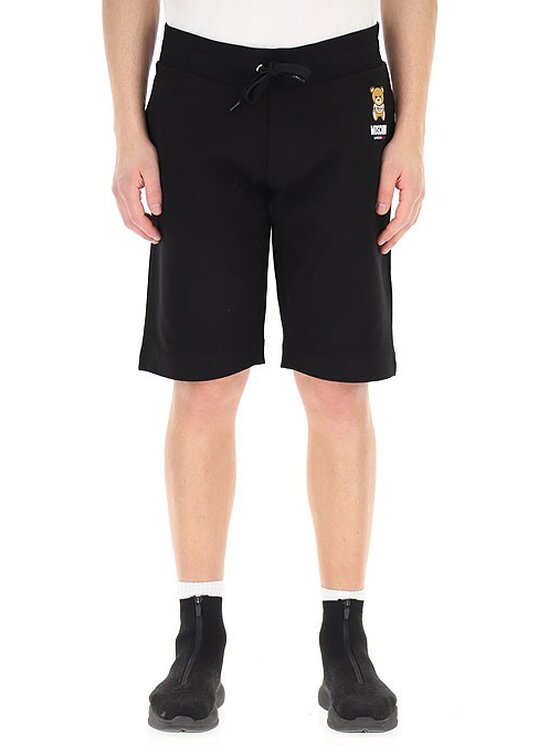 MOSCHINO MOSCHINO Szorty materiałowe A4325 8102 Czarny Regular Fit
