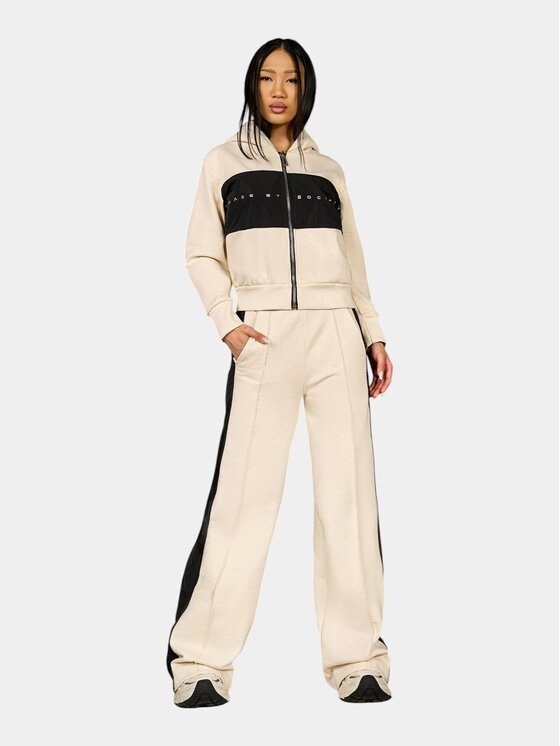 MADE BY SOCIETY MADE BY SOCIETY Spodnie materiałowe Pantaloni STATIC AXIS - P27130 Beżowy Basic Fit