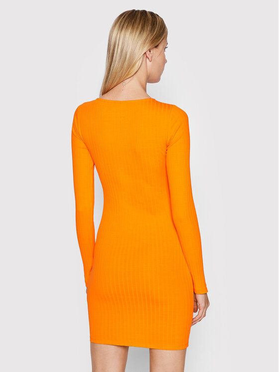 Noisy May Noisy May Trikotažinė suknelė Paula 27021494 Oranžinė Slim Fit