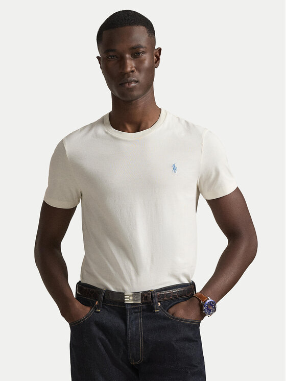 Polo Ralph Lauren Polo Ralph Lauren Póló 710671438524 Ekru Slim Fit