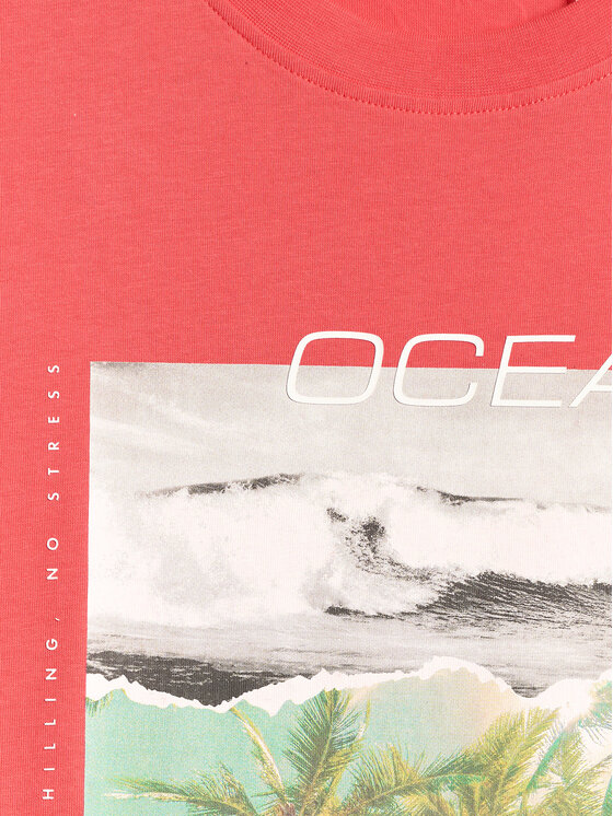 4F 4F T-Shirt SUMMER CODE Koralowy Regular Fit