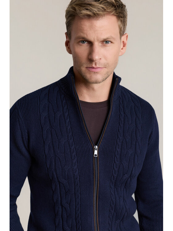 Lancerto Lancerto Sweter Jorund SW073226000079 Granatowy Regular Fit